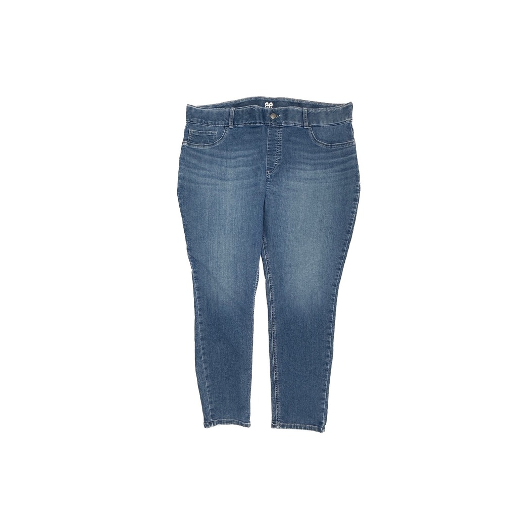 Lee Pull On Skinny Jeans Womens XXL Dark Blue Stretch Denim